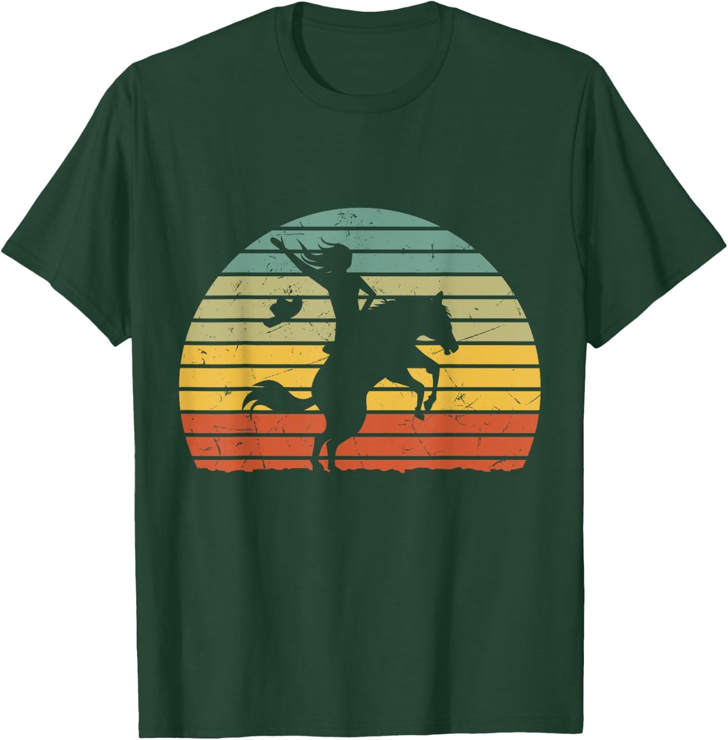 Girl Horse Riding Shirt Vintage Cowgirl Texas Ranch woman T-Shirt - T-Shirt | Forest