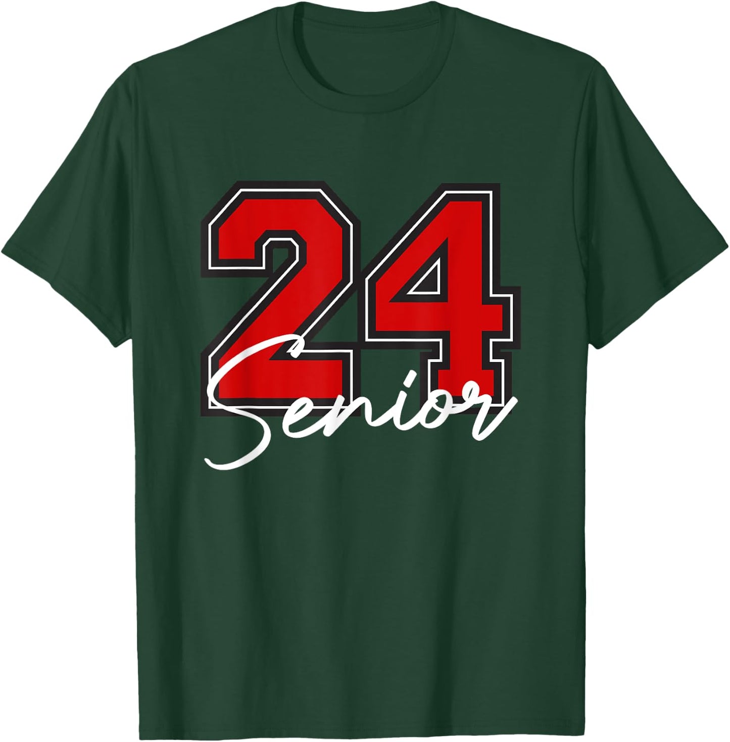Senior 24 Graduation Class of 2024 College High School Grad T-Shirt - T-Shirt | Forest
