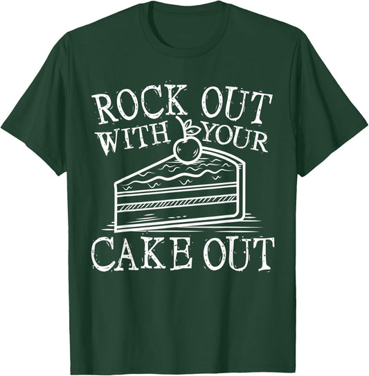 Baking Rock Out Cake Bakery Baker Gifts T-Shirt - T-Shirt | Forest