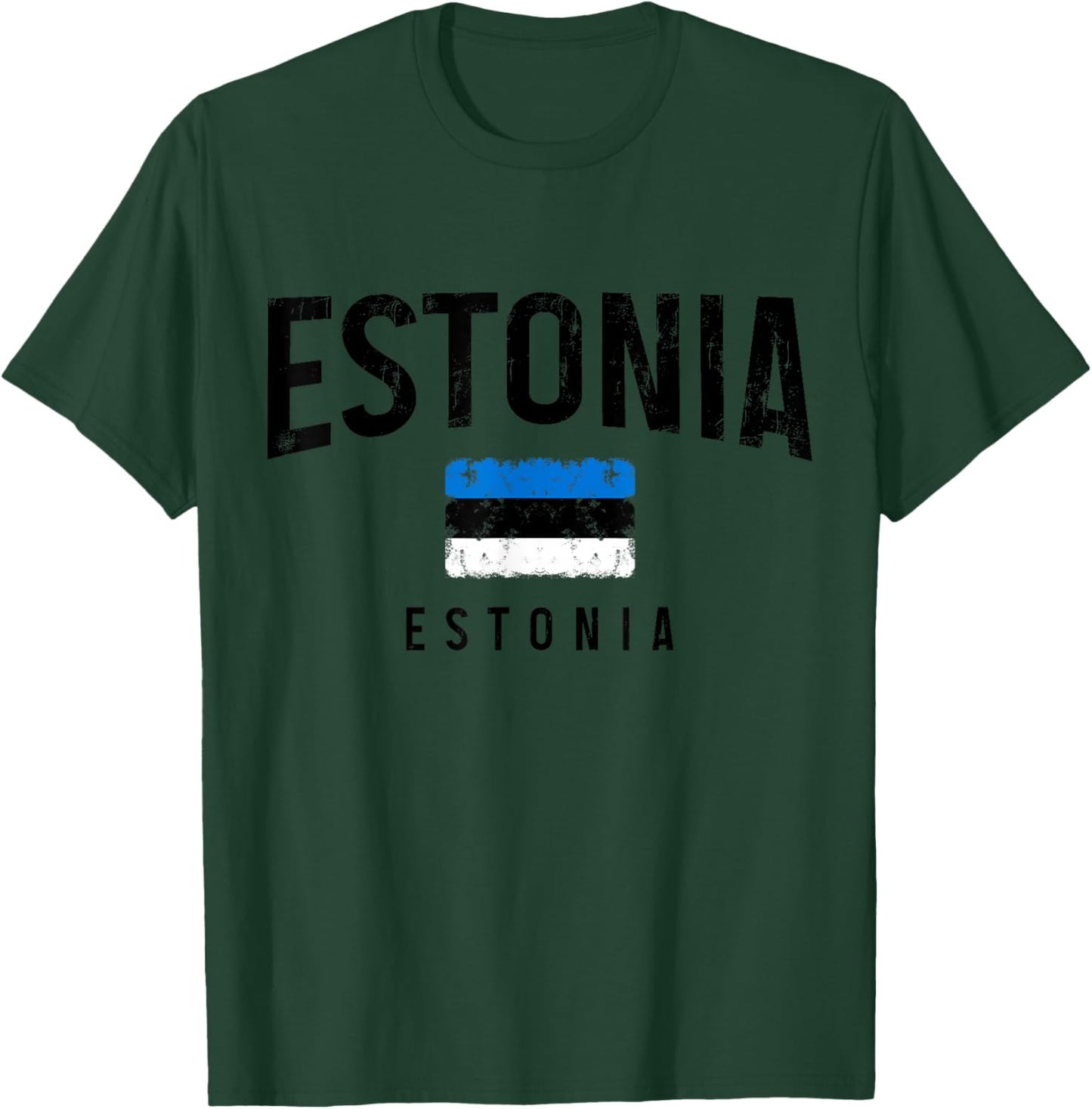Estonia Estonia Estonian Flag Vintage Pride T-Shirt - T-Shirt | Forest
