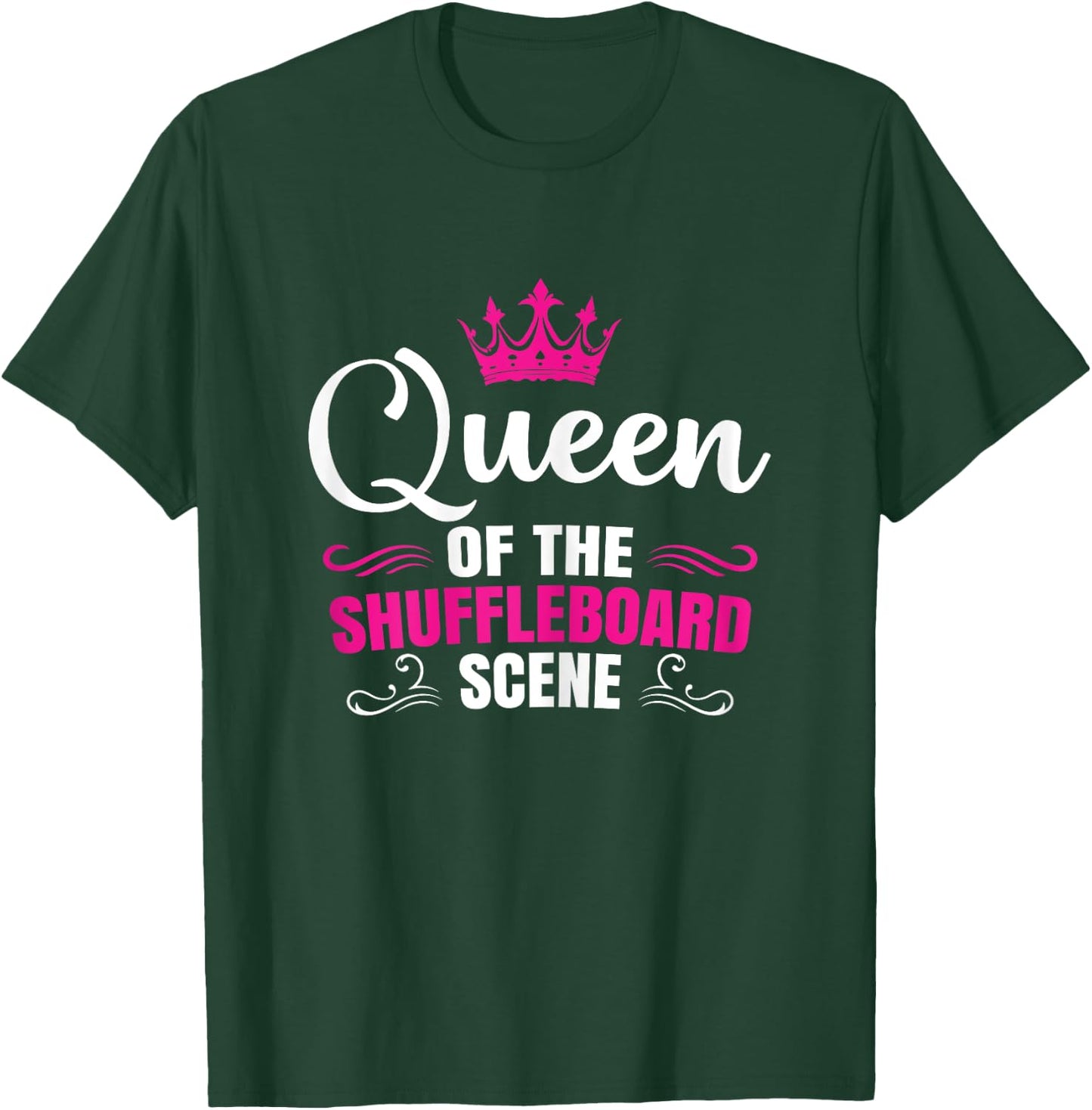 Shuffleboard champion funny shuffleboard queen T-Shirt - T-Shirt | Forest