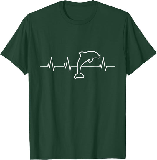 Dolphin Heartbeat T-Shirt - T-Shirt | Forest