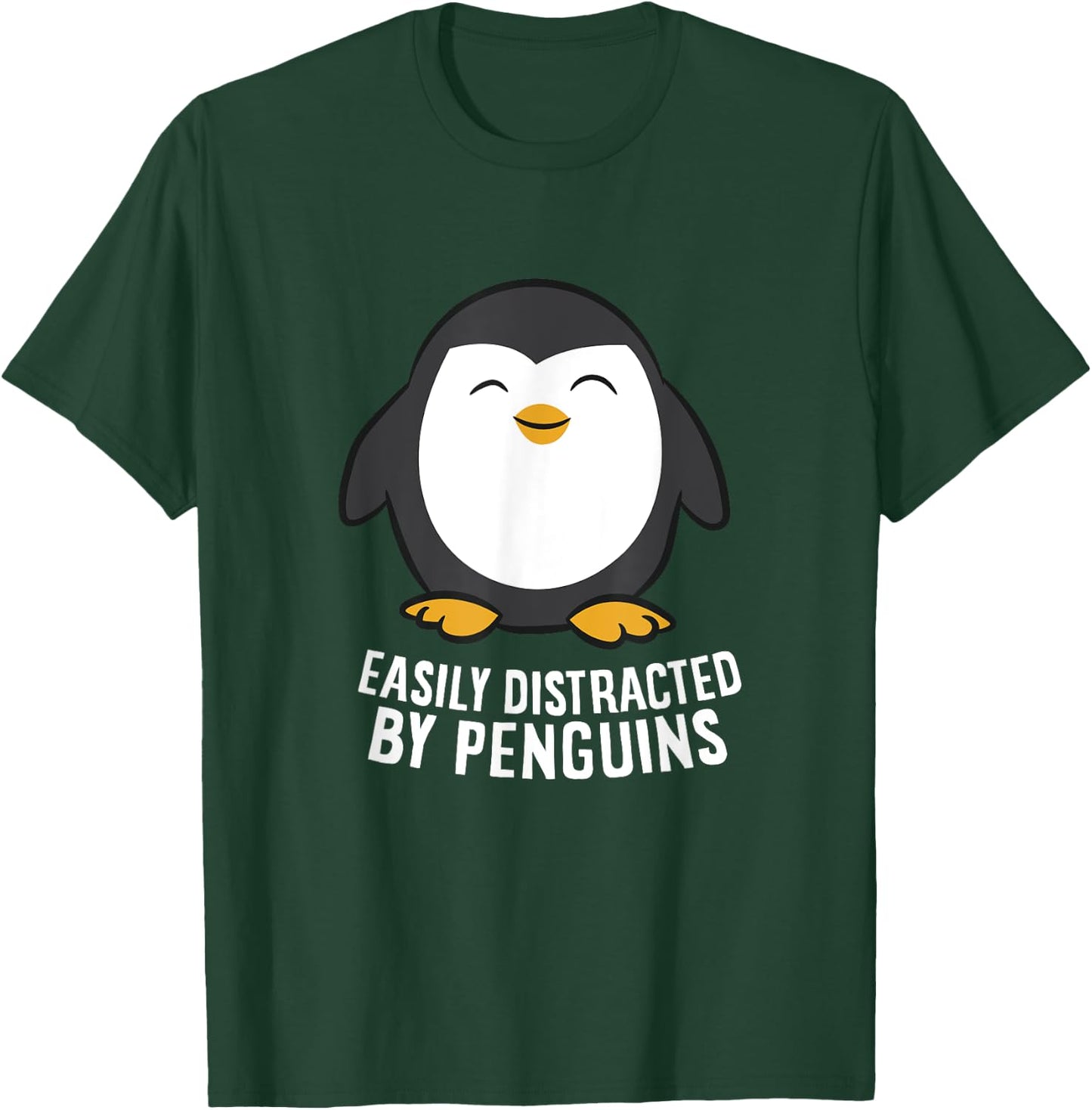 Cute Penguin Lover Gift Easily Distracted By Penguins T-Shirt - T-Shirt | Forest