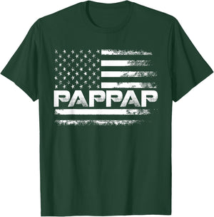 Pappap Gift America Flag Father's day T-Shirt - T-Shirt | Forest