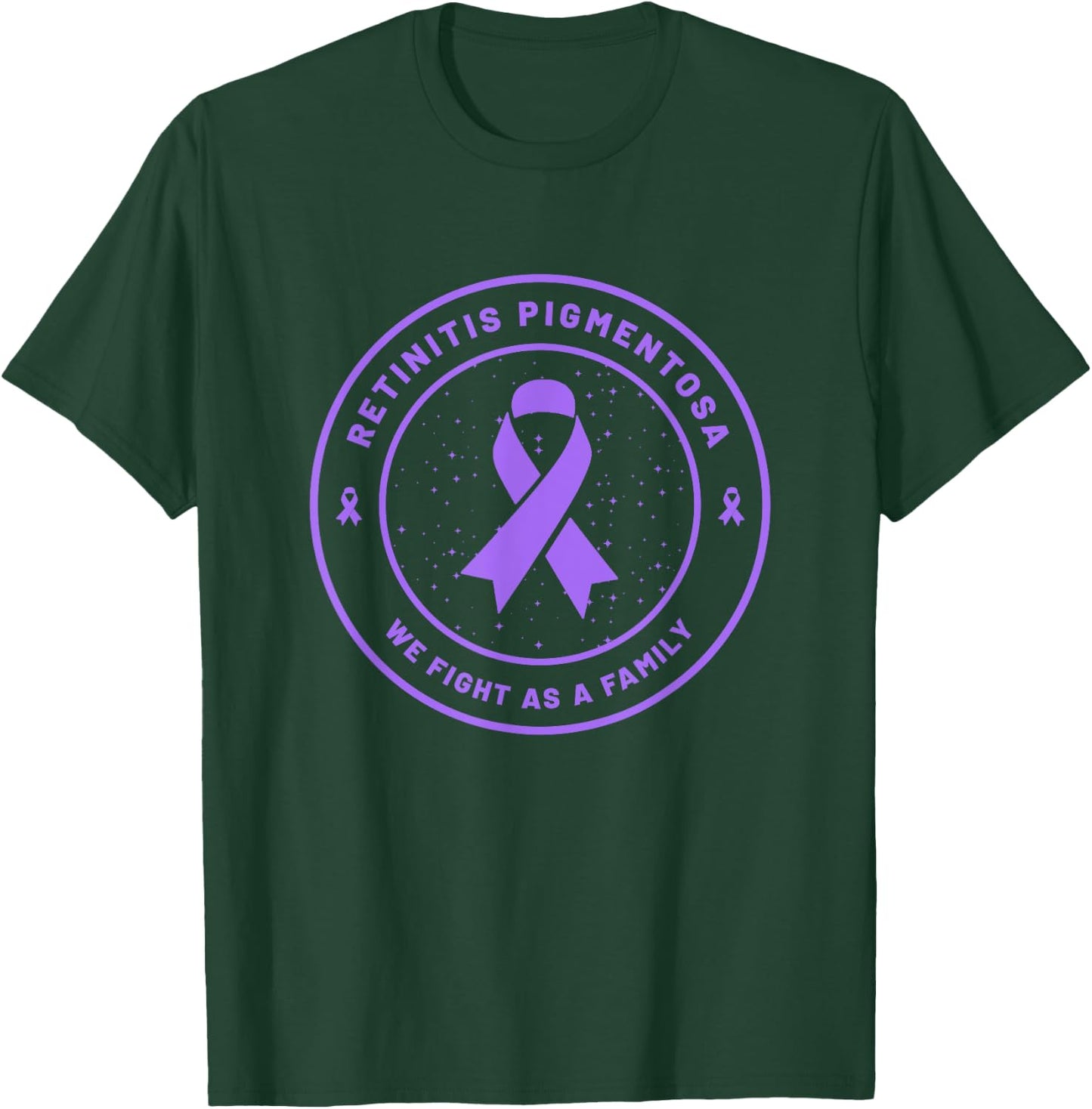 Retinitis Pigmentosa Ribbon Awareness Family Support Gift T-Shirt - T-Shirt | Forest