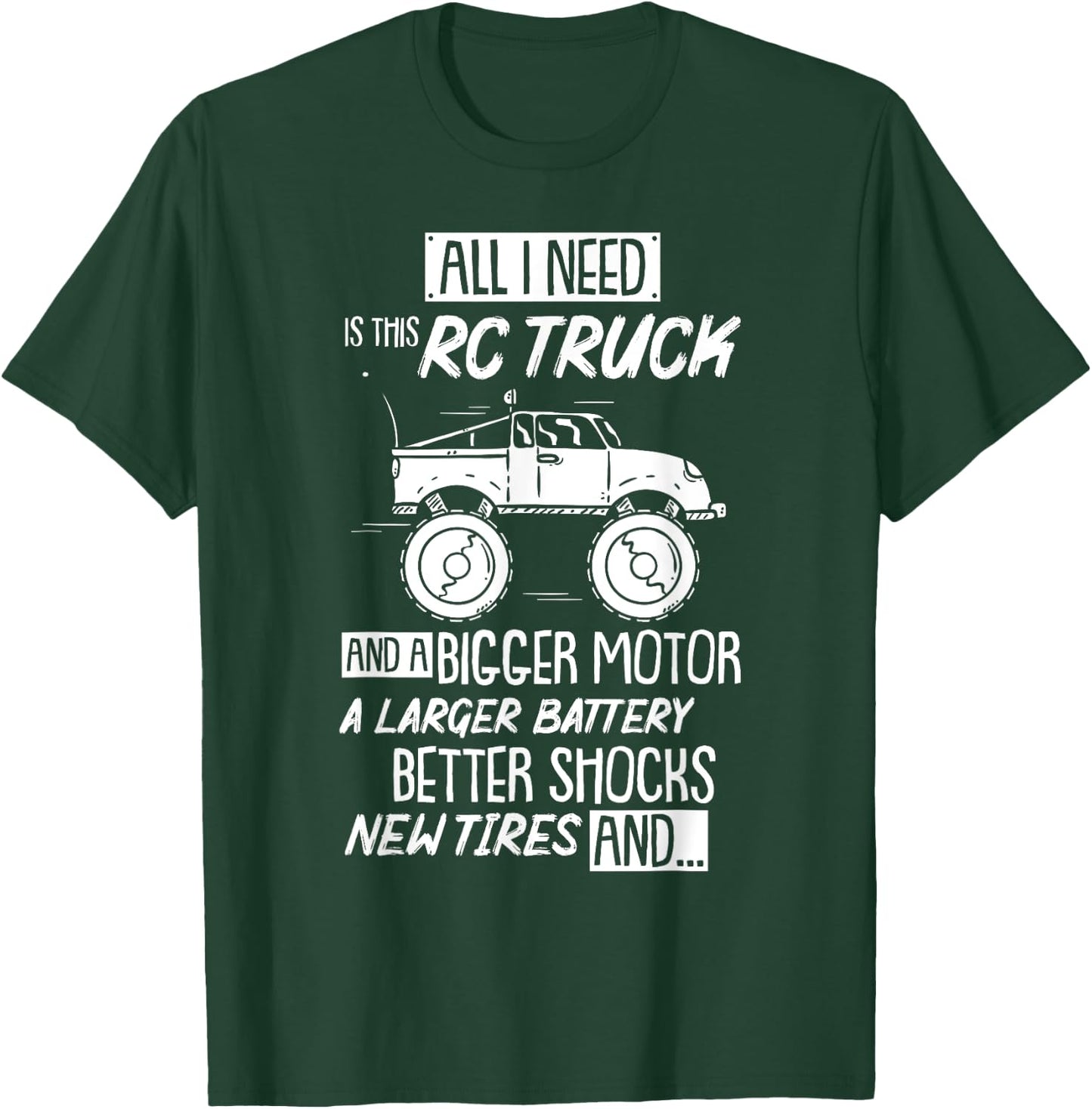 Funny RC Racing RC Truck Radio Controlled RC Car Saying T-Shirt - T-Shirt | Forest