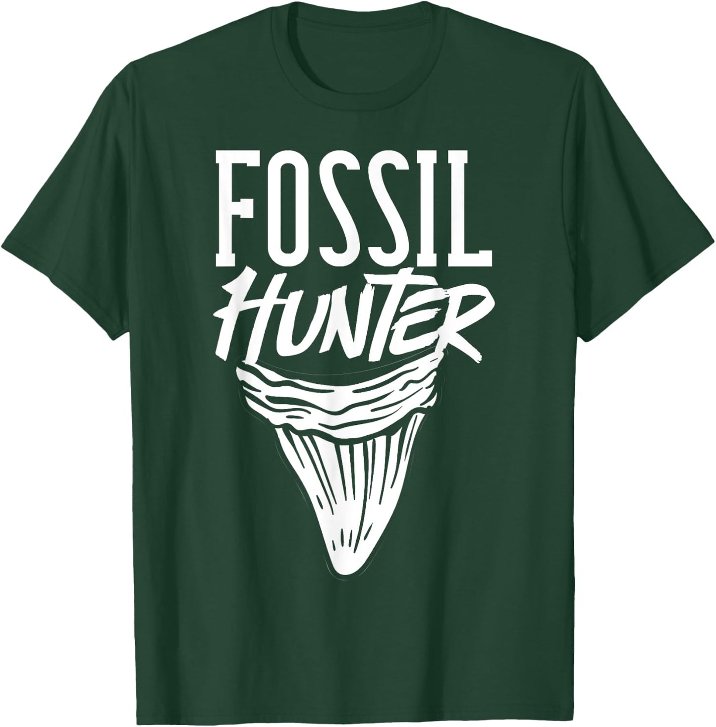 Shark Teeth Fossil Hunter Gift Paleontologist Collector T-Shirt - T-Shirt | Forest