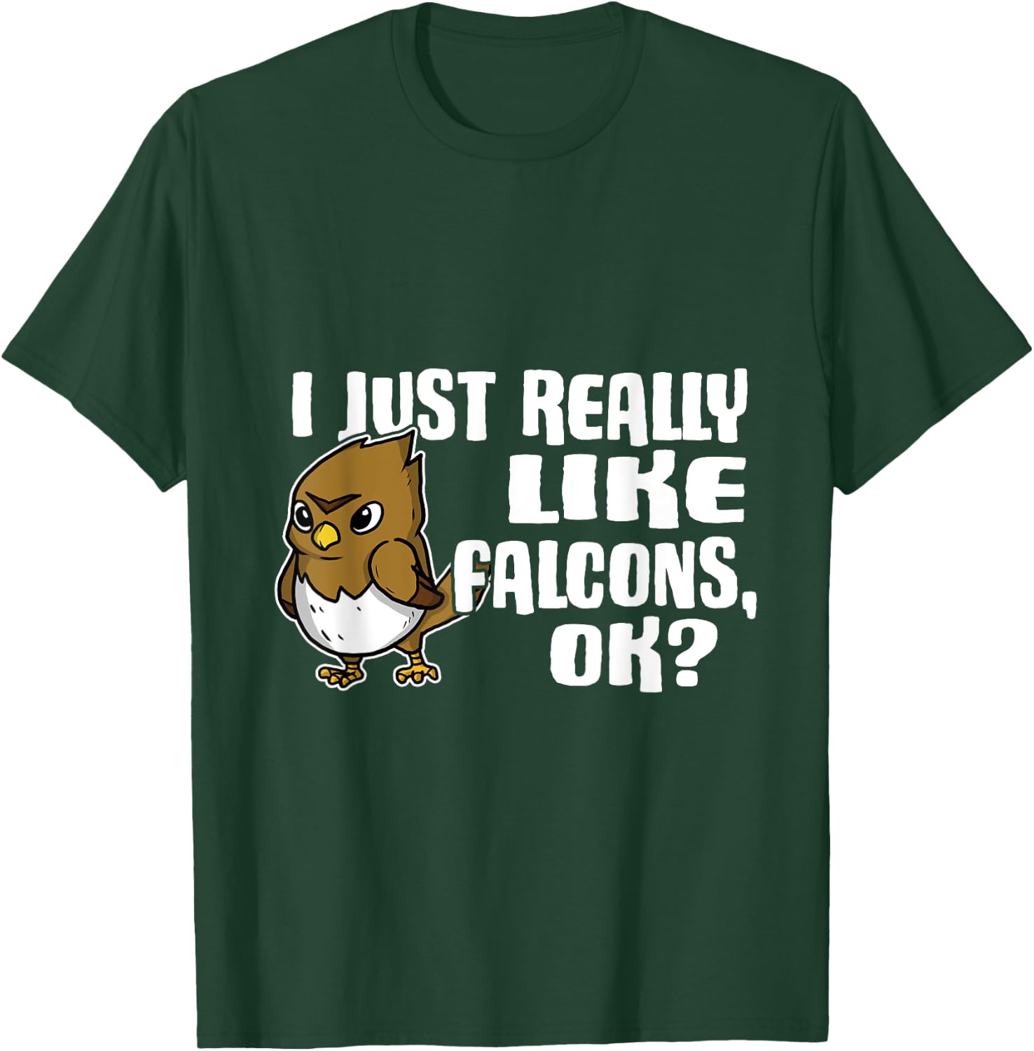 I Just Really Like Falcons Ok Funny Falcon Costume T-Shirt - T-Shirt | Forest