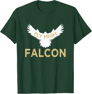 Fly High Falcon - Whisperer Falconer Bird of Prey Falconry T-Shirt - T-Shirt | Forest