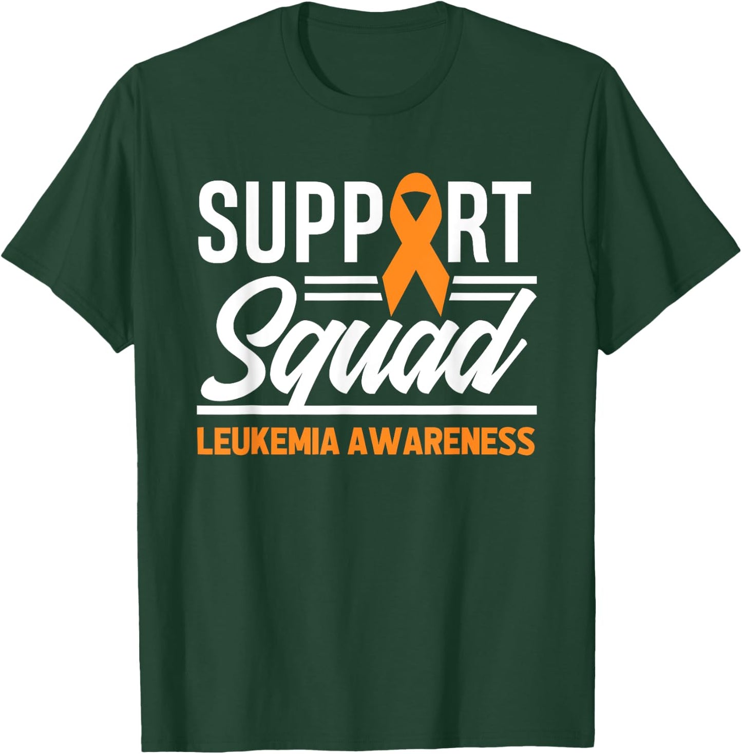 Leukemia Warrior Support Squad Leukemia Cancer Awareness T-Shirt - T-Shirt | Forest