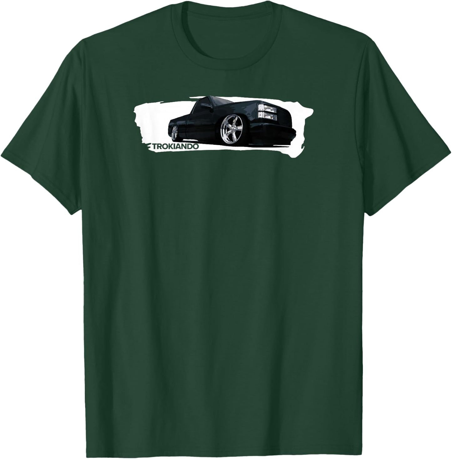 OBS Mamalona Trokiando on big wheels lowered paint effect T-Shirt - T-Shirt | Forest