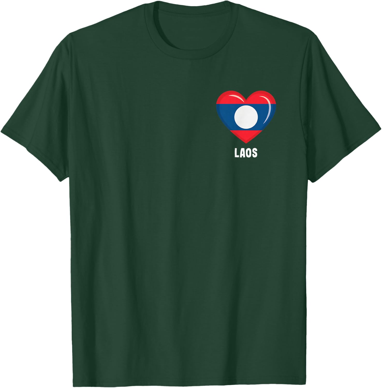 Laos Flag Shirt | Laotian T-Shirt - T-Shirt | Forest