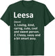 LEESA Definition Personalized Name Funny Birthday Gift T-Shirt - T-Shirt | Forest