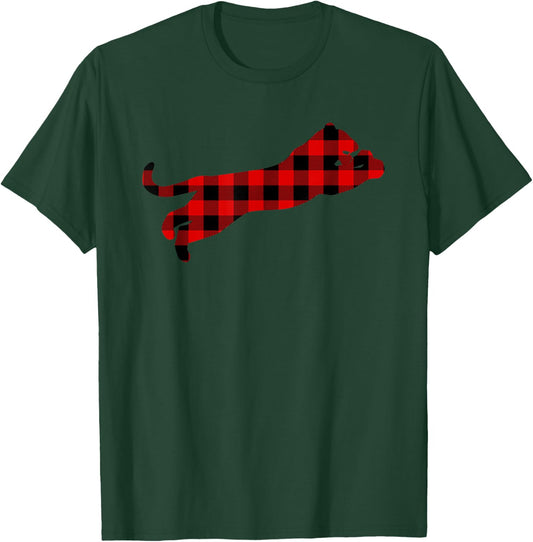 Cougar Red Buffalo Plaid Puma Animal Matching Family PJ Gift T-Shirt - T-Shirt | Forest
