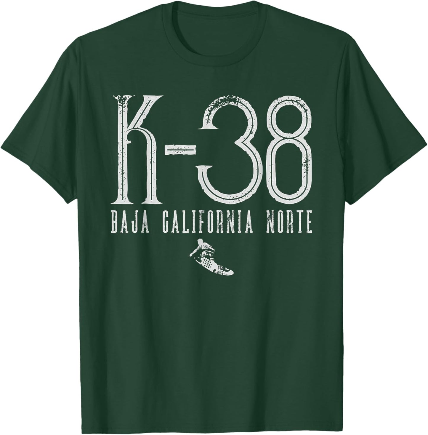 K-38 Surf Beach Baja California Norte Surfing Mexico Surfer Men Women Girls Kids T-Shirt - T-Shirt | Forest