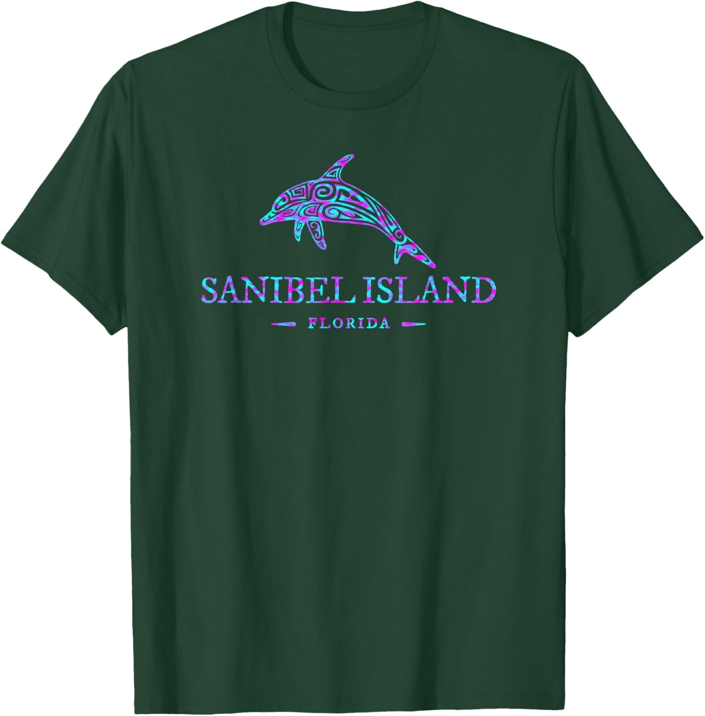 Sanibel Island Florida Dolphin Boys Girls Toddler T-Shirt - T-Shirt | Forest