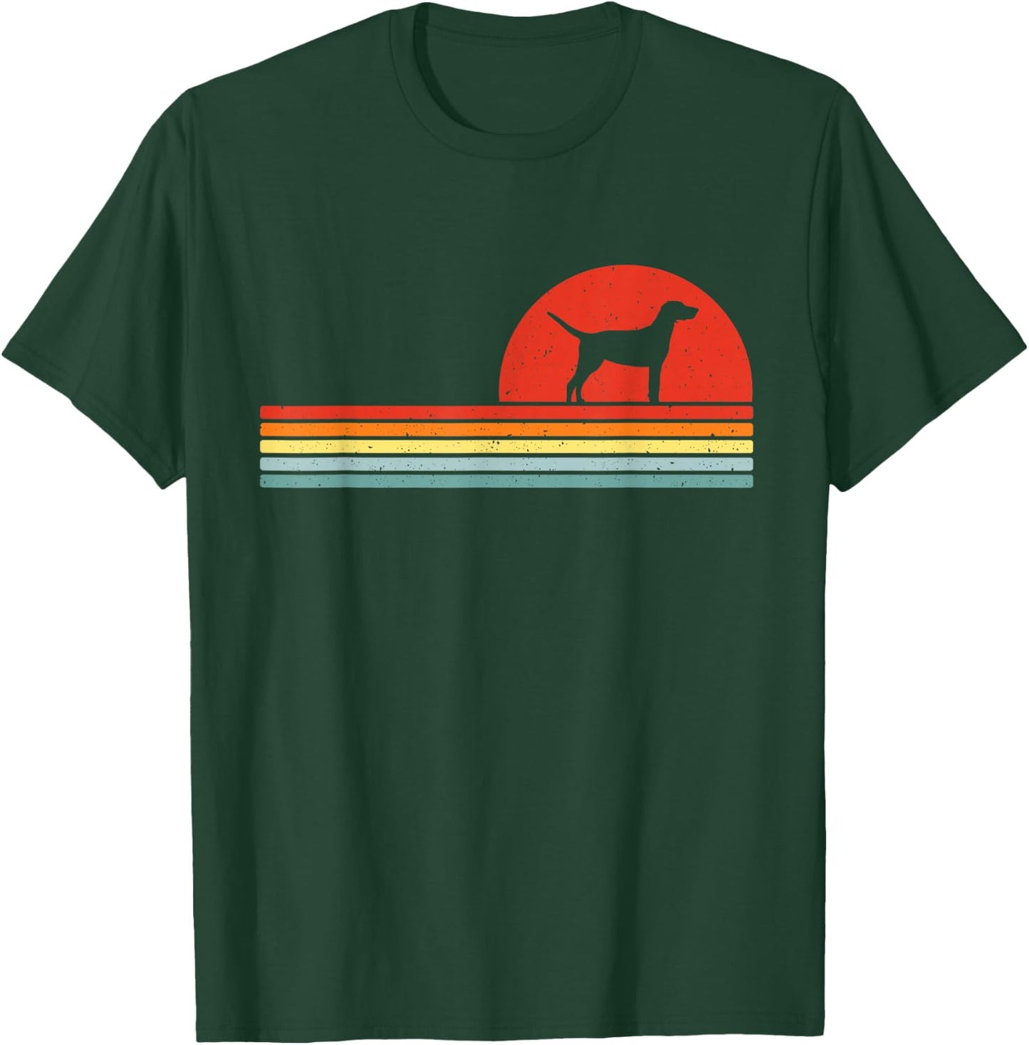 Plott Hound Dog Retro - , All Ages - Black, Small - Short Sleeve - Animal Print - - Polyester 100% T-Shirt - T-Shirt | Forest