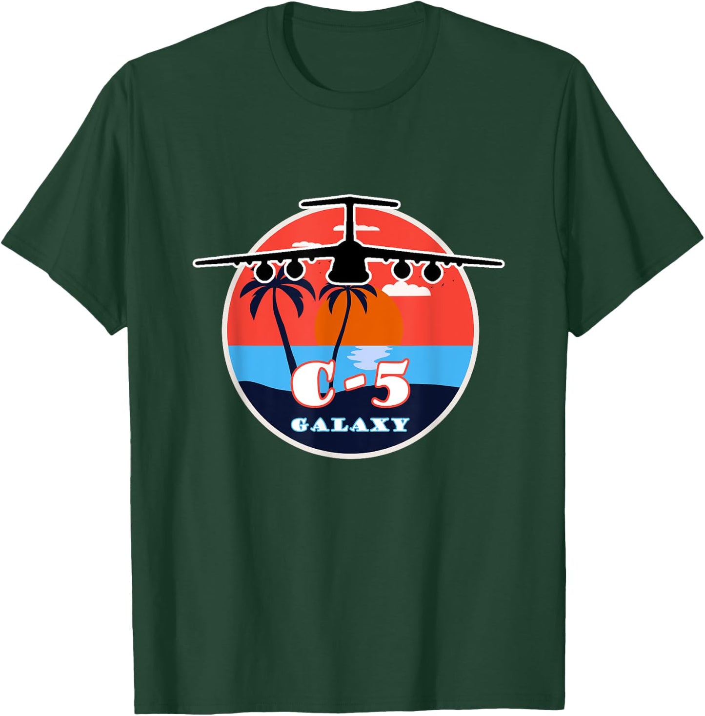 C-5 Galaxy Vintage Sunset T-Shirt - T-Shirt | Forest
