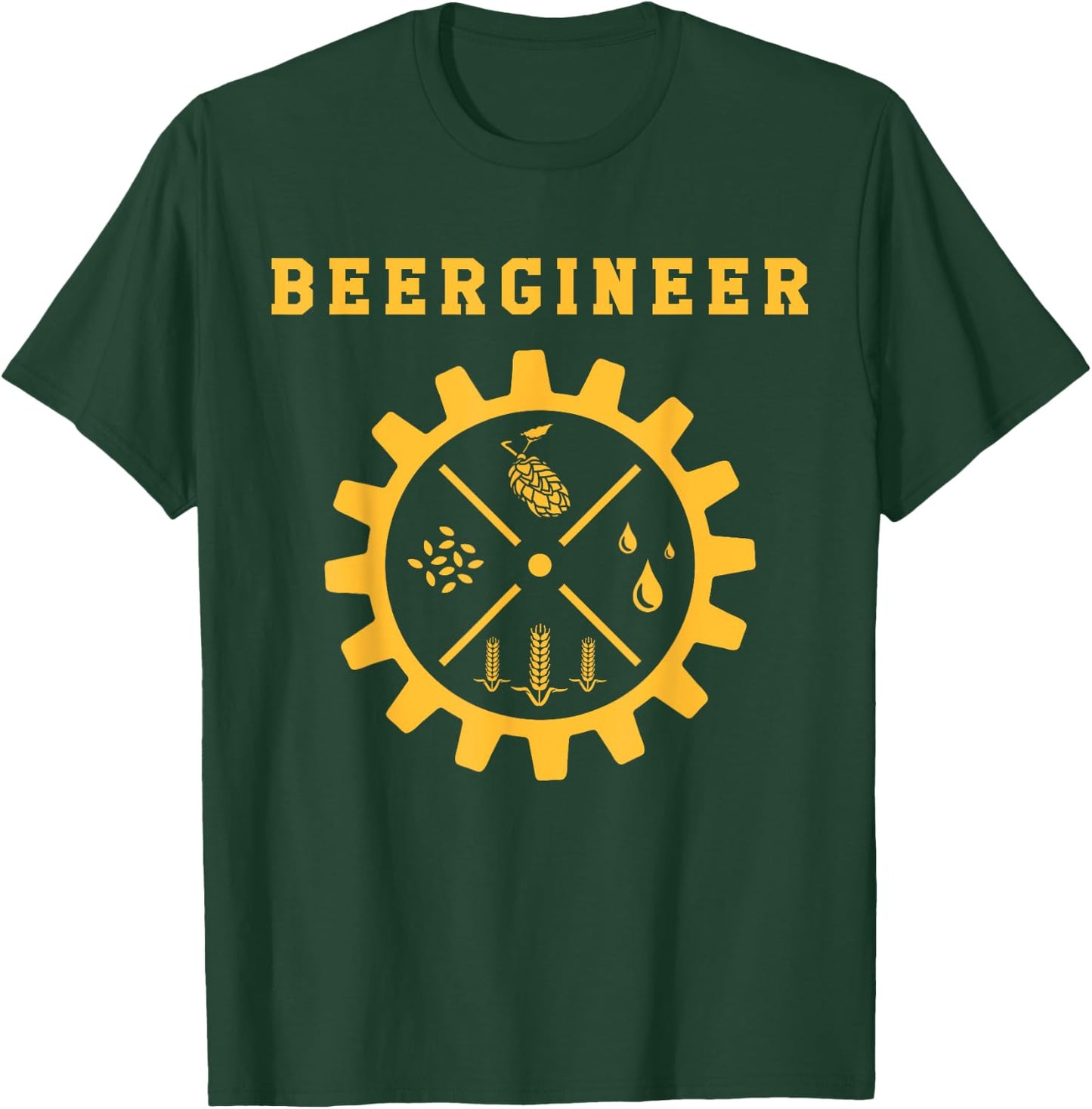 Braueister Beer Brewing Engineer - Beer Brewing Study Uni T-Shirt - T-Shirt | Forest