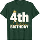 4th Golden Birthday Year Age Crown T-Shirt - T-Shirt | Forest