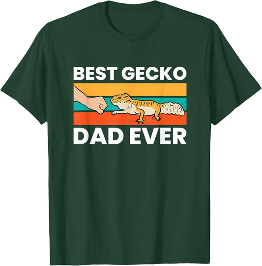 Best Gecko Dad Ever Lizard Leopard Gecko T-Shirt - T-Shirt | Forest