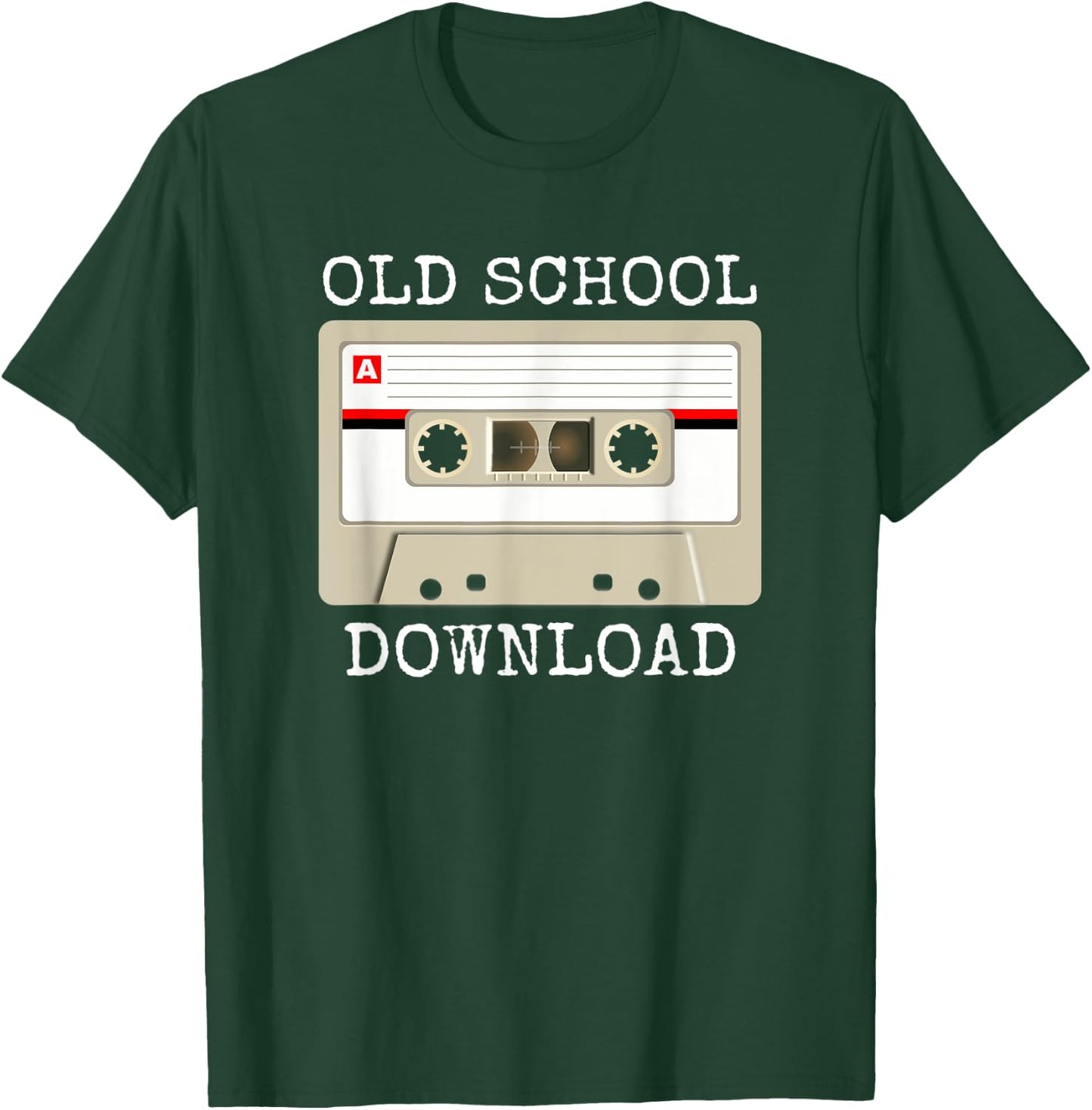 Retro Music Tape Cassette Original Old School Download T-Shirt - T-Shirt | Forest