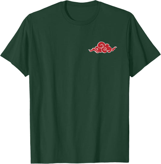 Red Japanese Cloud -Anime Style Manga Lover Aesthetic T-Shirt - T-Shirt | Forest