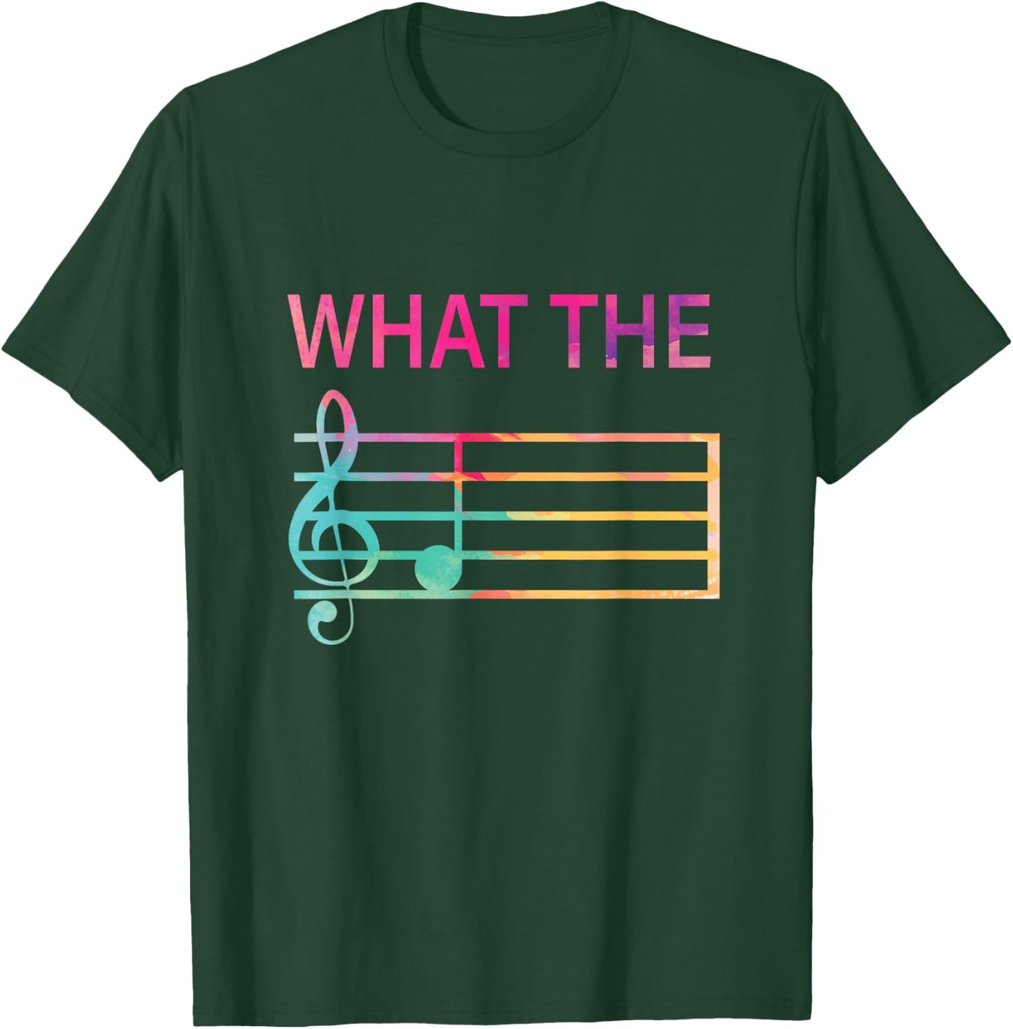 What The F Music Funny Clef Note music Humor Musician Gift T-Shirt - T-Shirt | Forest