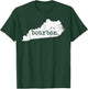 Weathered Kentucky Bourbon Trail Whiskey State Outline T-Shirt - T-Shirt | Forest