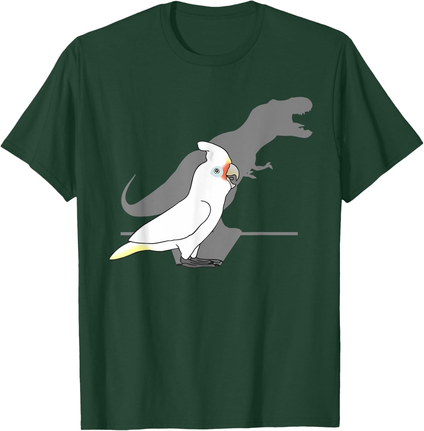 Goffin's Cockatoo T-rex shadow, Birb memes Dinosaur Parrot T-Shirt - T-Shirt | Forest