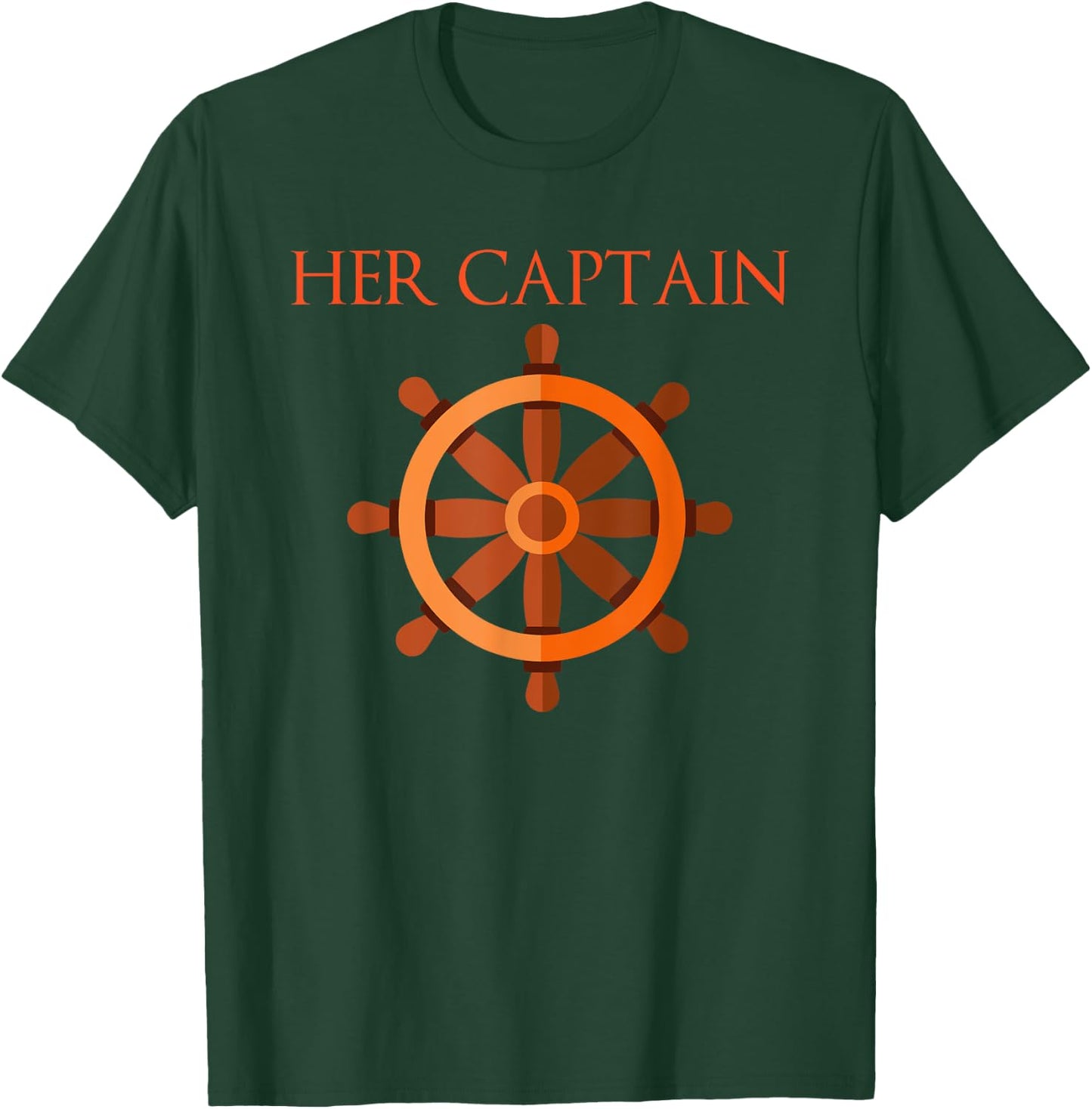 Funny Cruise Boating Her Captain His Anchor Matching Couple T-Shirt - T-Shirt | Forest