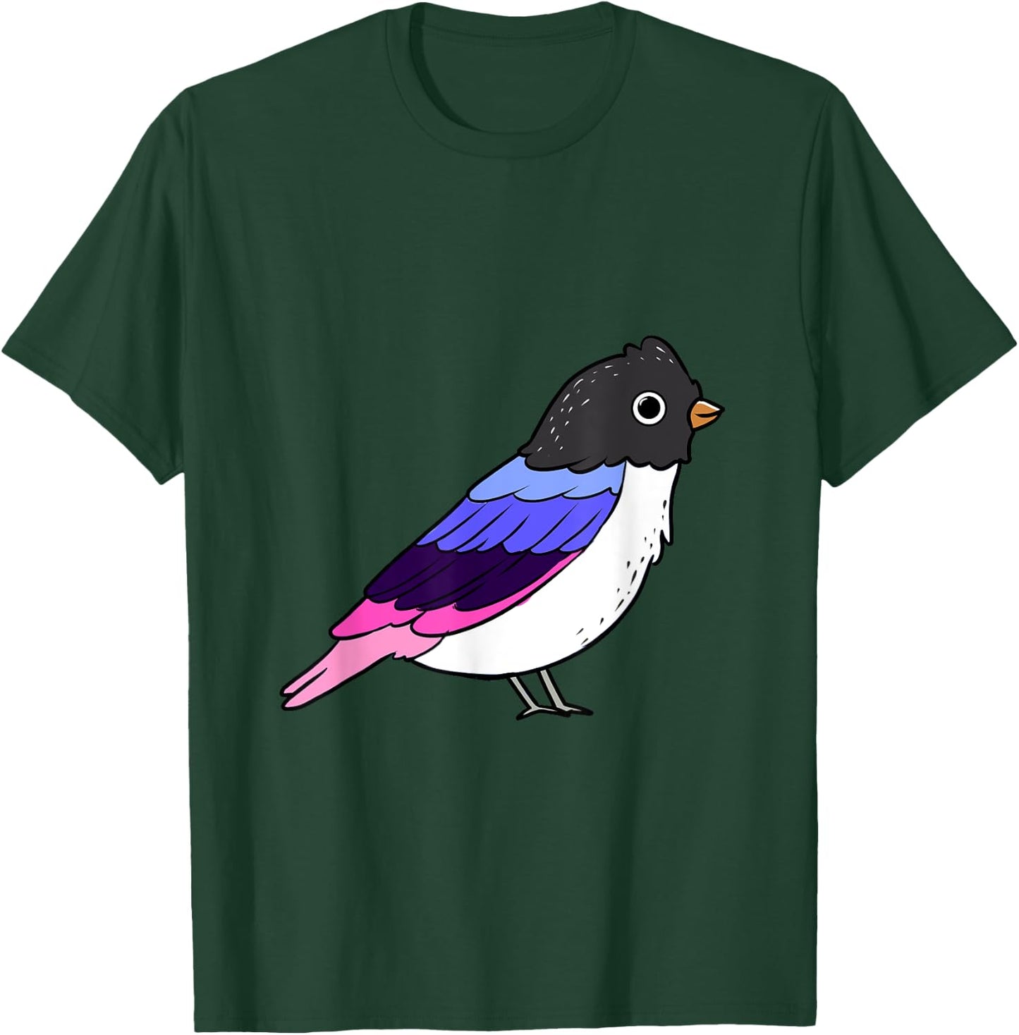 Omnisexual Bird Omnisexual Pride T-Shirt - T-Shirt | Forest