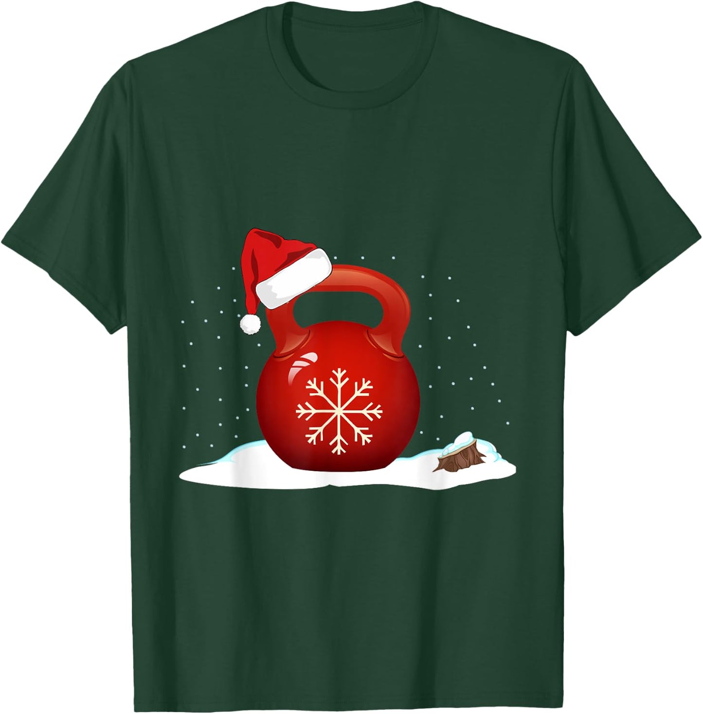 Santa Christmas Kettlebell Exercise T-Shirt - T-Shirt | Forest
