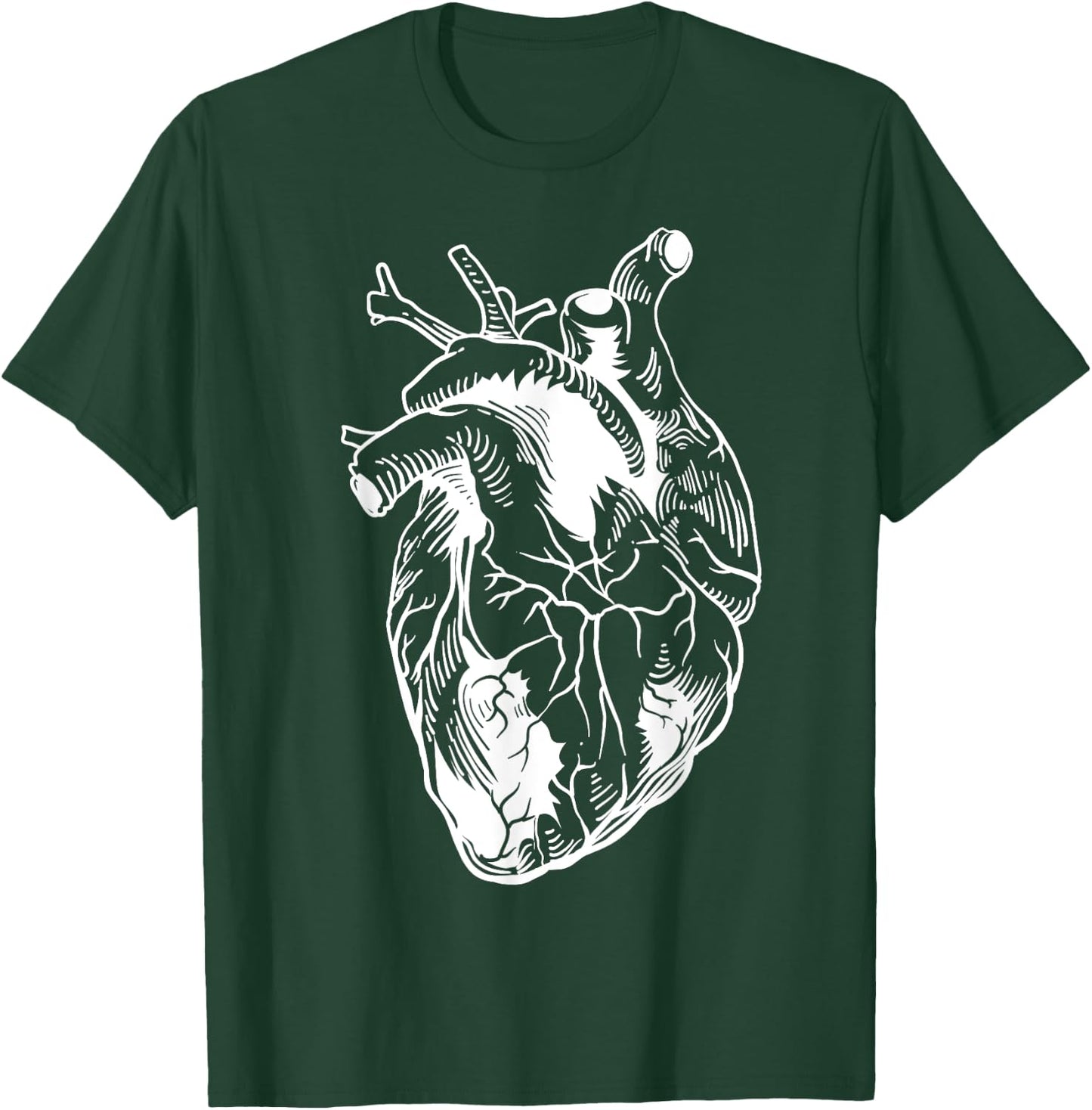 Funny Vintage Cardiology Heart Anatomy | Cool Doctor Gift T-Shirt - T-Shirt | Forest