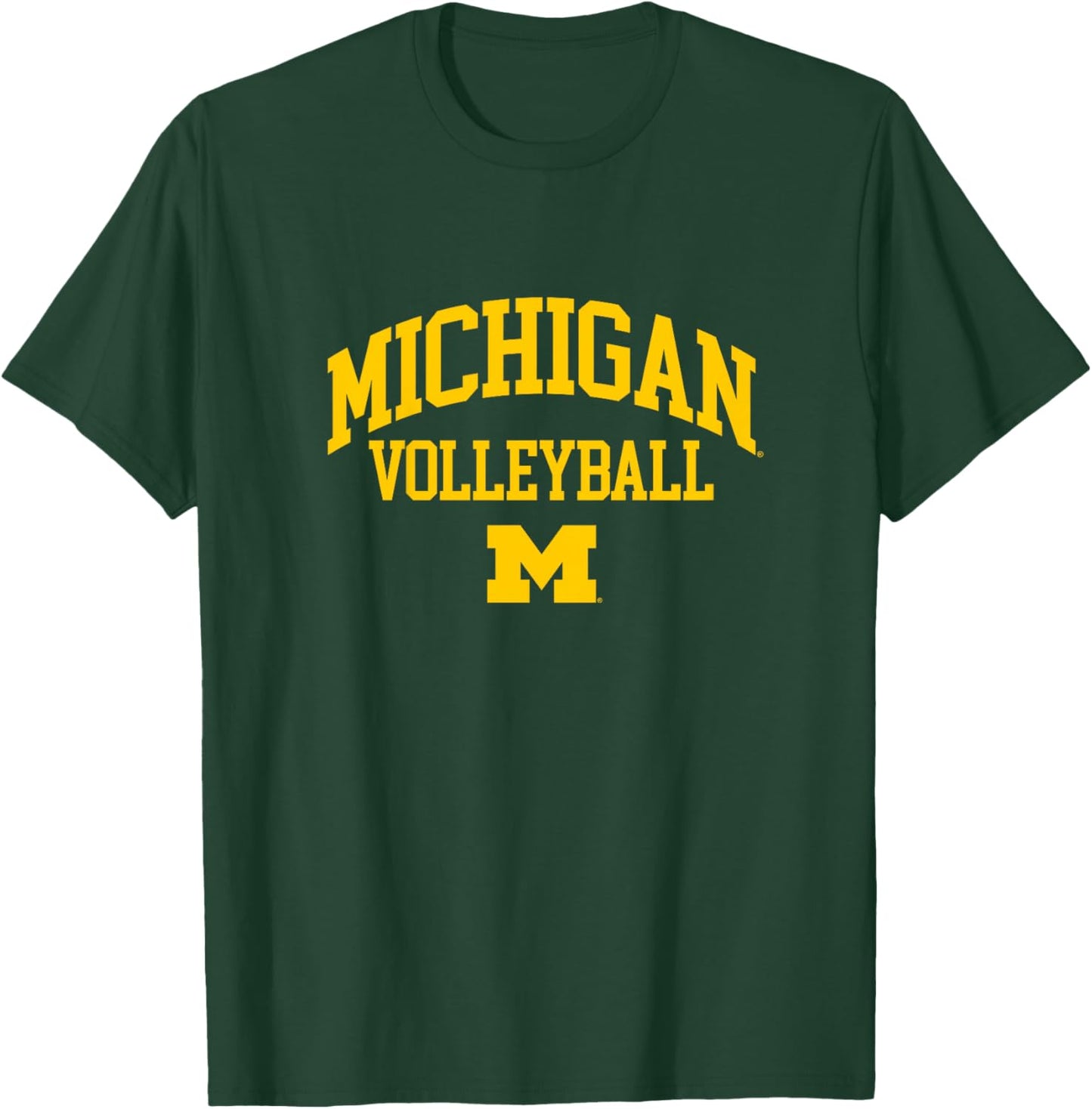Kids University of Michigan Wolverines U of M Volleyball T-Shirt - T-Shirt | Forest
