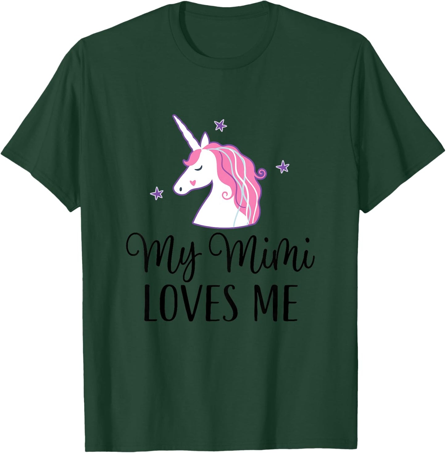 My Mimi Loves Me Girl Unicorn Granddaughter T-Shirt - T-Shirt | Forest