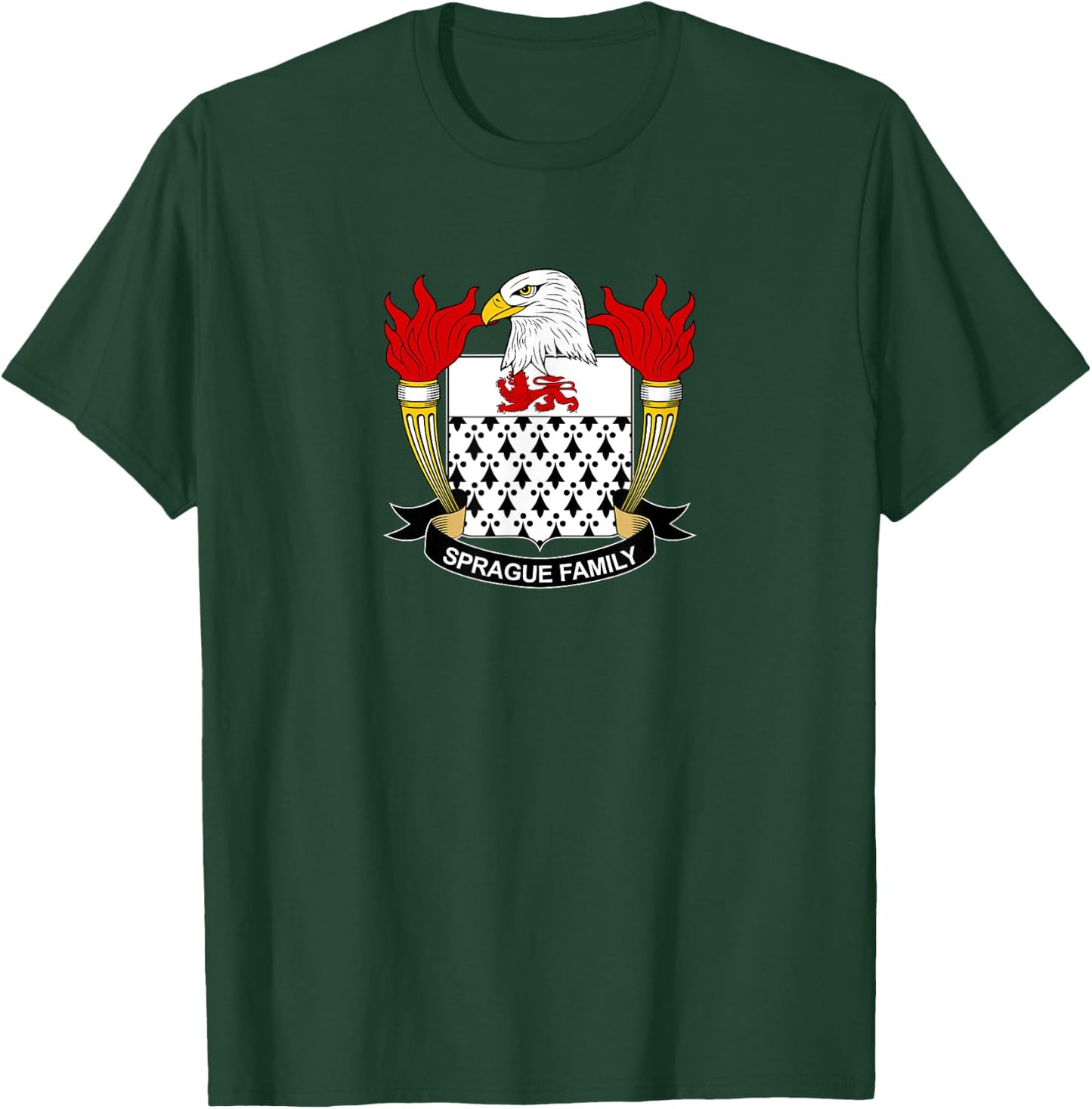 Sprague Coat of Arms - Family Crest T-Shirt - T-Shirt | Forest