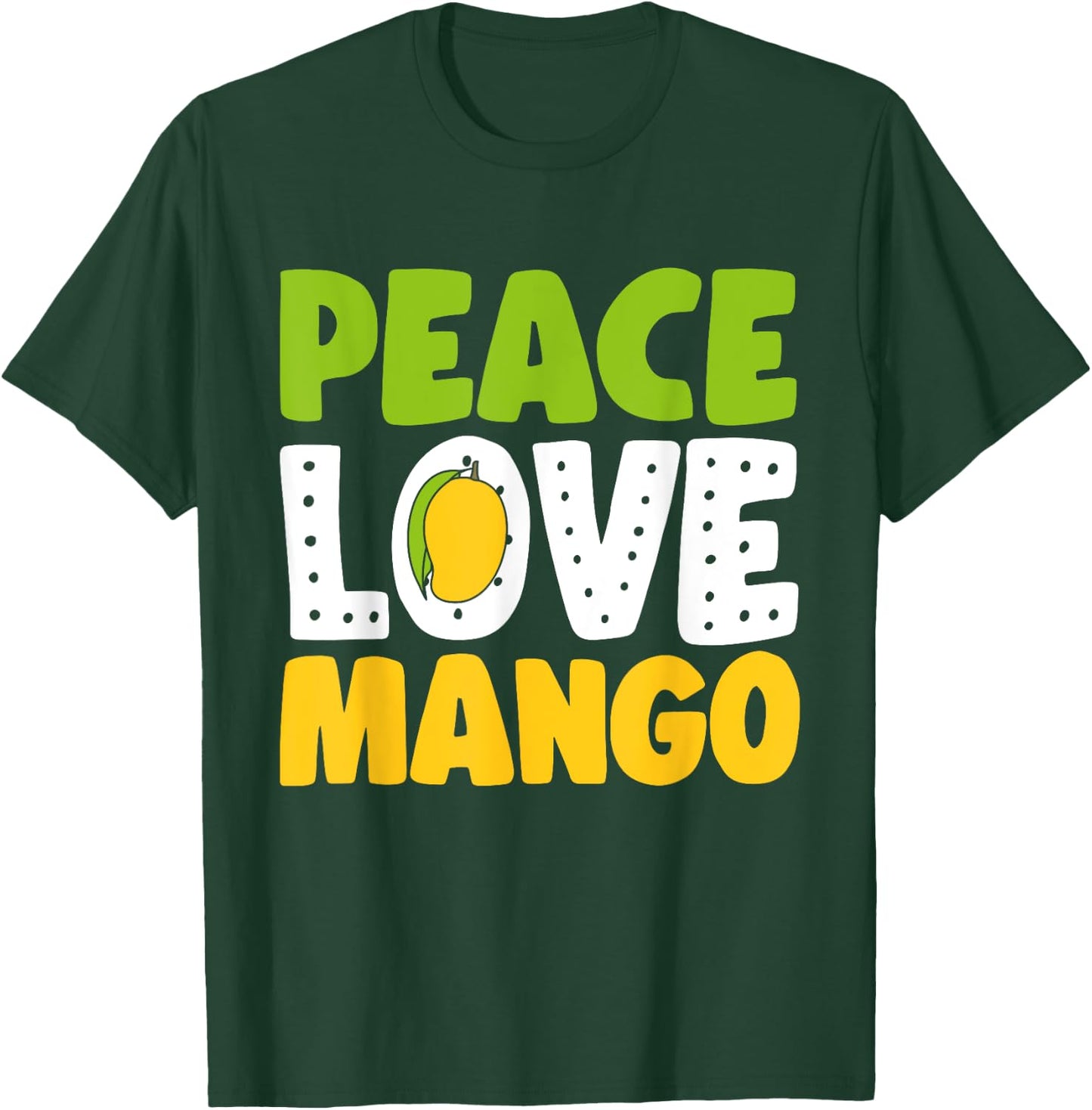 Peace Love Mango Fruit T-Shirt - T-Shirt | Forest