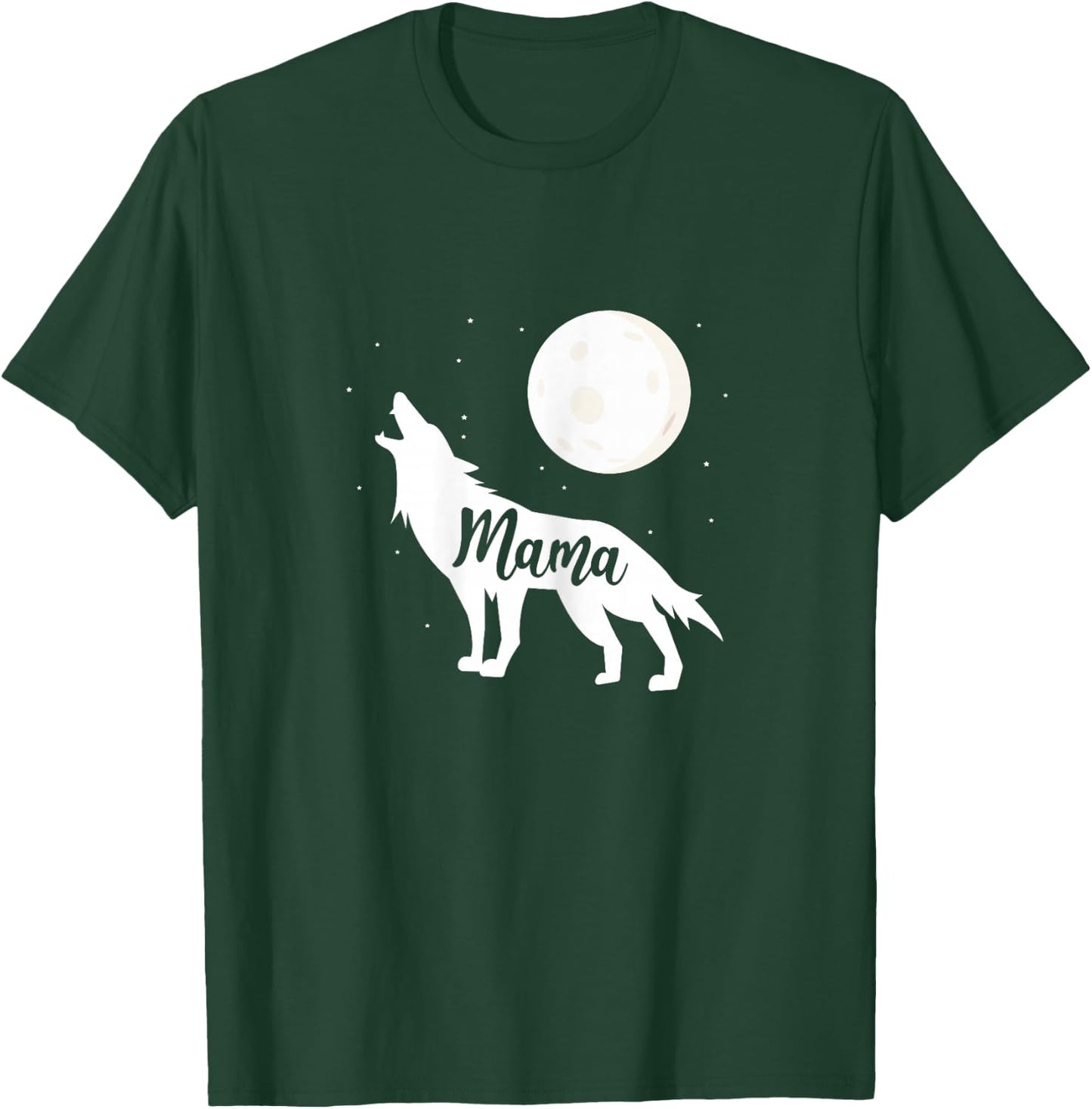 Mama Wolf Wolves Full Moon Mother's Day T-Shirt - T-Shirt | Forest