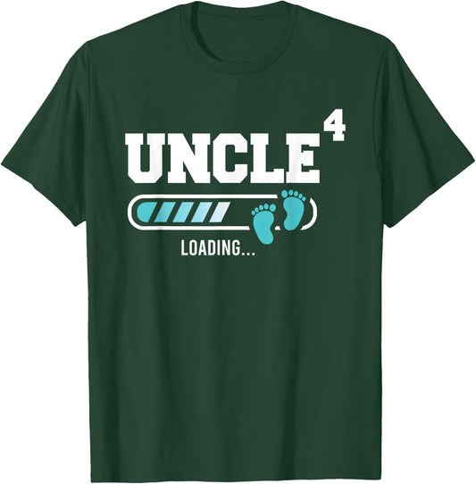 Uncle 4 Fourth Time Uncle Funny Uncle Of Four T-Shirt - T-Shirt | Forest