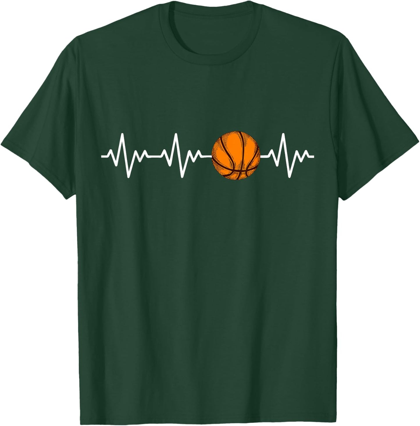Heartbeat Basketball T-Shirt - T-Shirt | Forest