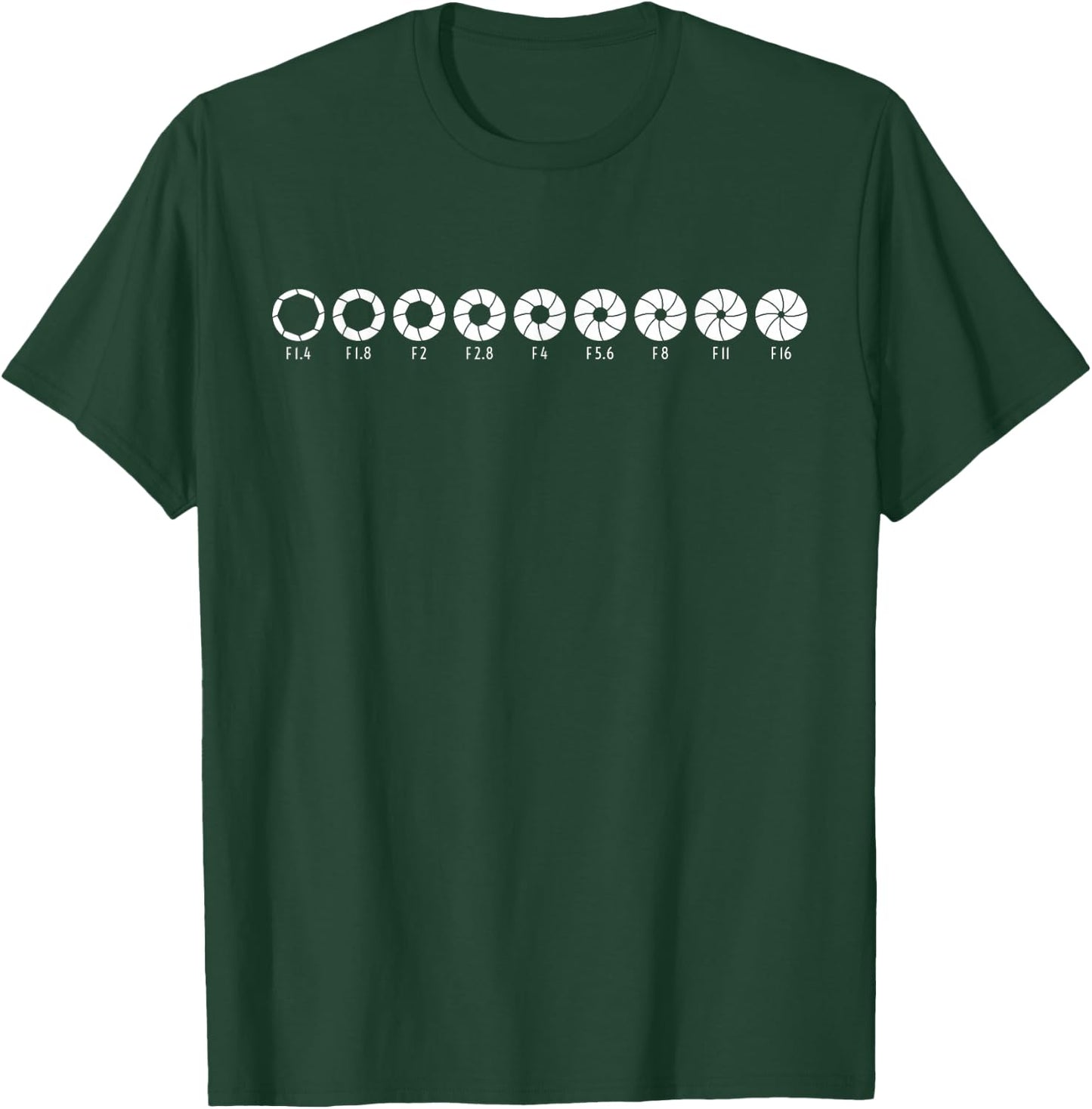 Photography Aperture Camera Lens Size Photographer Photo T-Shirt - T-Shirt | Forest