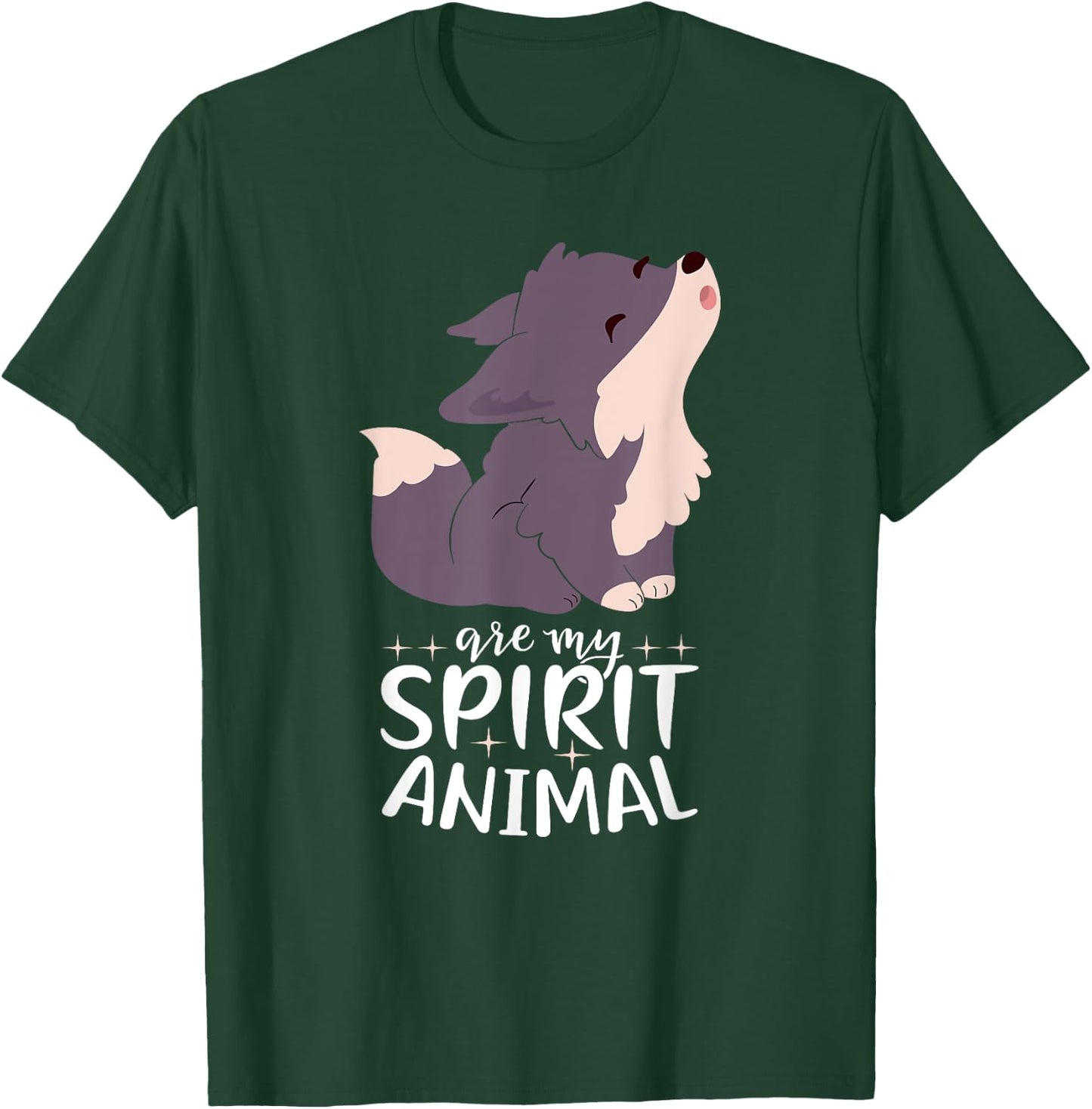 Wolves Are My Spirit Animal I Cute Wolf I Girl Wolf T-Shirt - T-Shirt | Forest