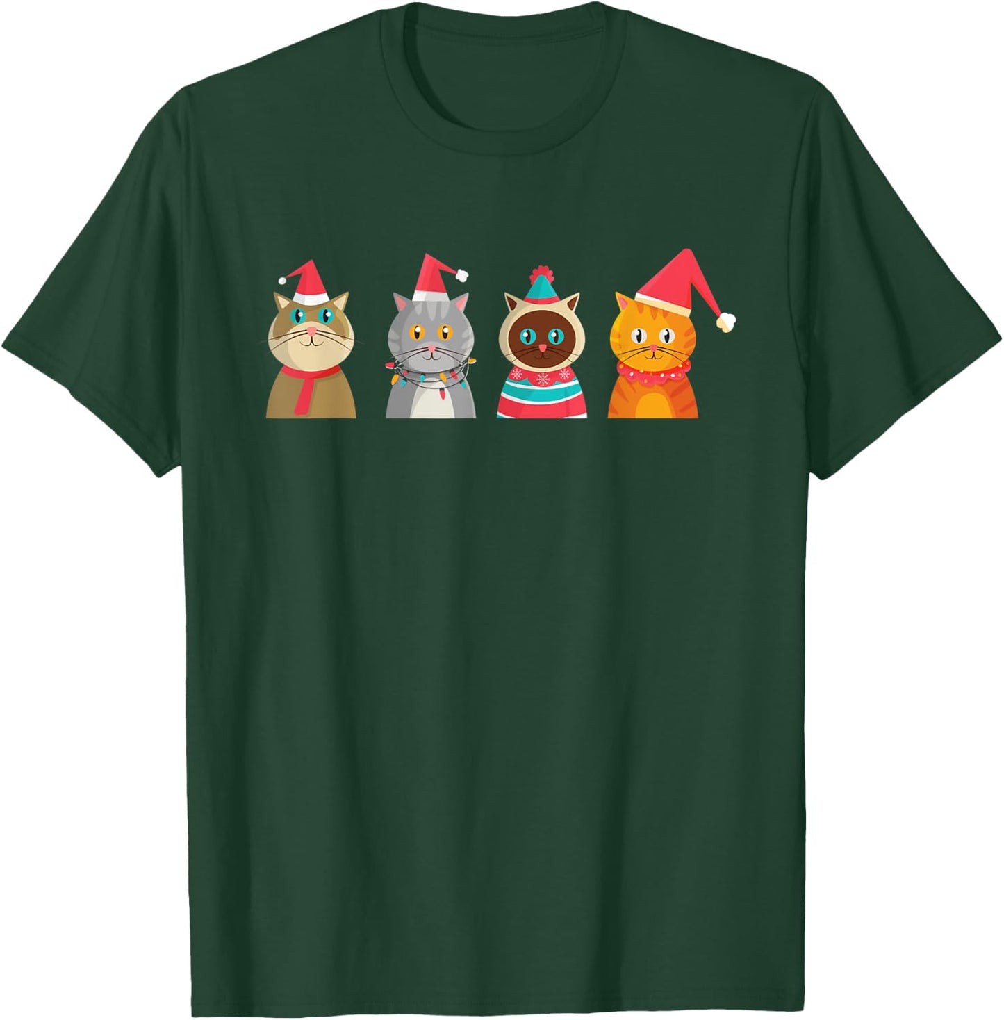 Funny cat Shirt - Christmas Cat T-Shirt - T-Shirt | Forest