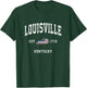 Louisville Kentucky KY Vintage American Flag Sports Design T-Shirt - T-Shirt | Forest