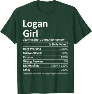 LOGAN GIRL UT UTAH Funny City Home Roots USA Gift T-Shirt - T-Shirt | Forest