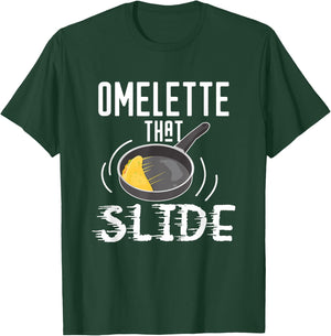 Omelette That Slide Funny Breakfast Egg Pun T-Shirt - T-Shirt | Forest