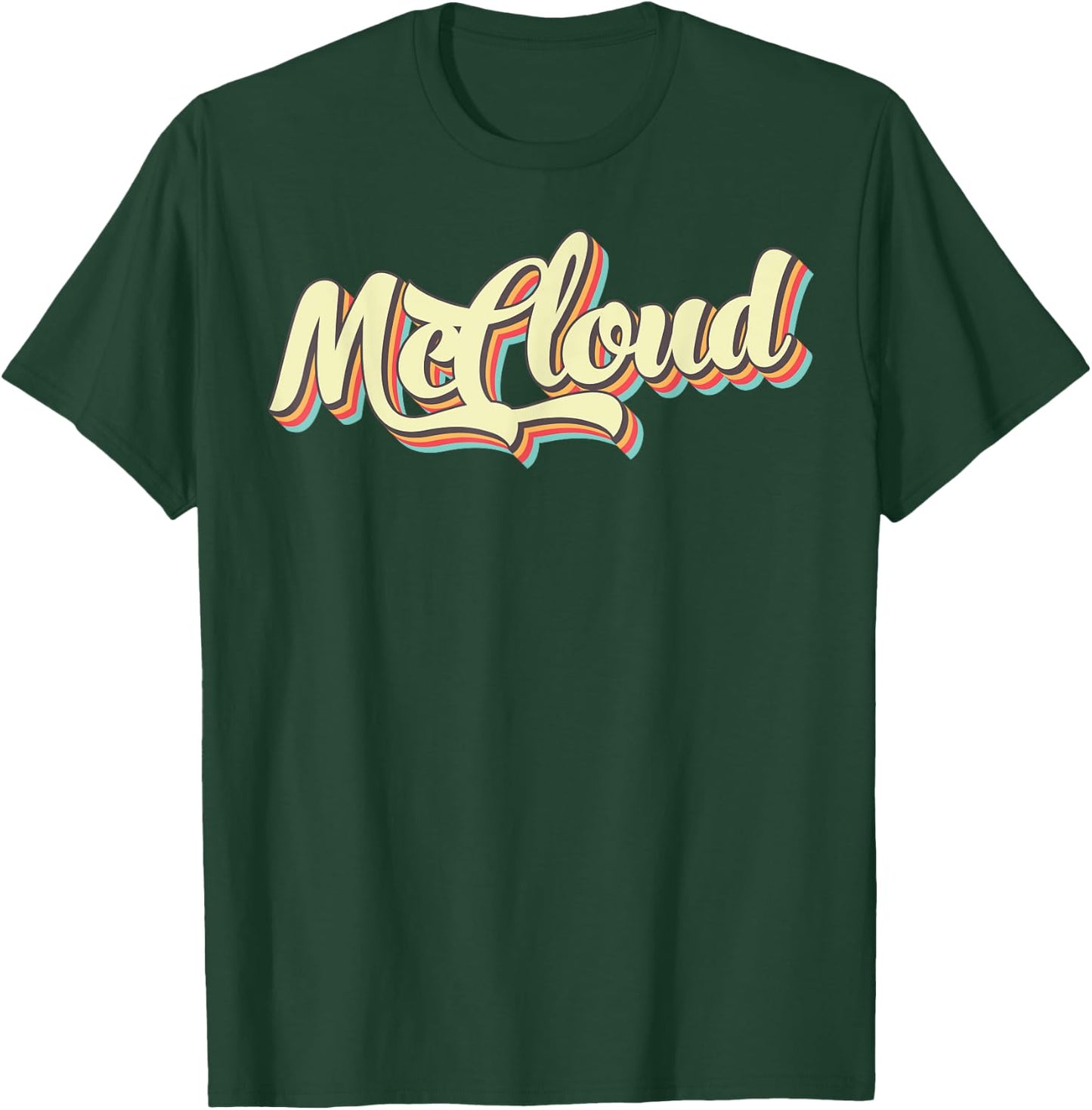McCloud Retro Art Baseball Font Vintage T-Shirt - T-Shirt | Forest