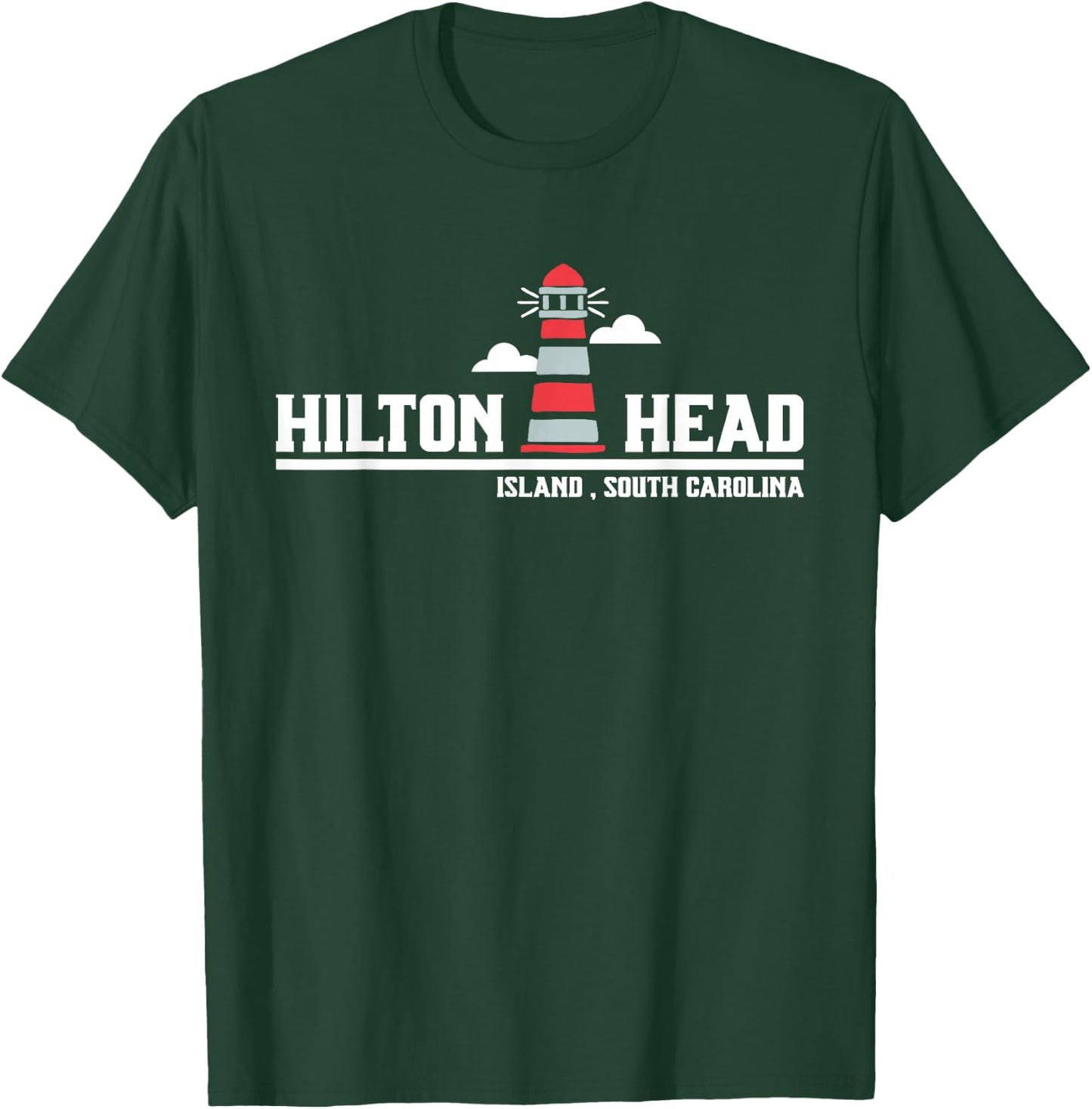 Hilton Head Island Lighthouse Nautical Souvenir SC Tourist T-Shirt - T-Shirt | Forest