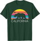 Retro California Surf Vintage Beach Cali 80s Venice Palm Sun T-Shirt - T-Shirt | Forest